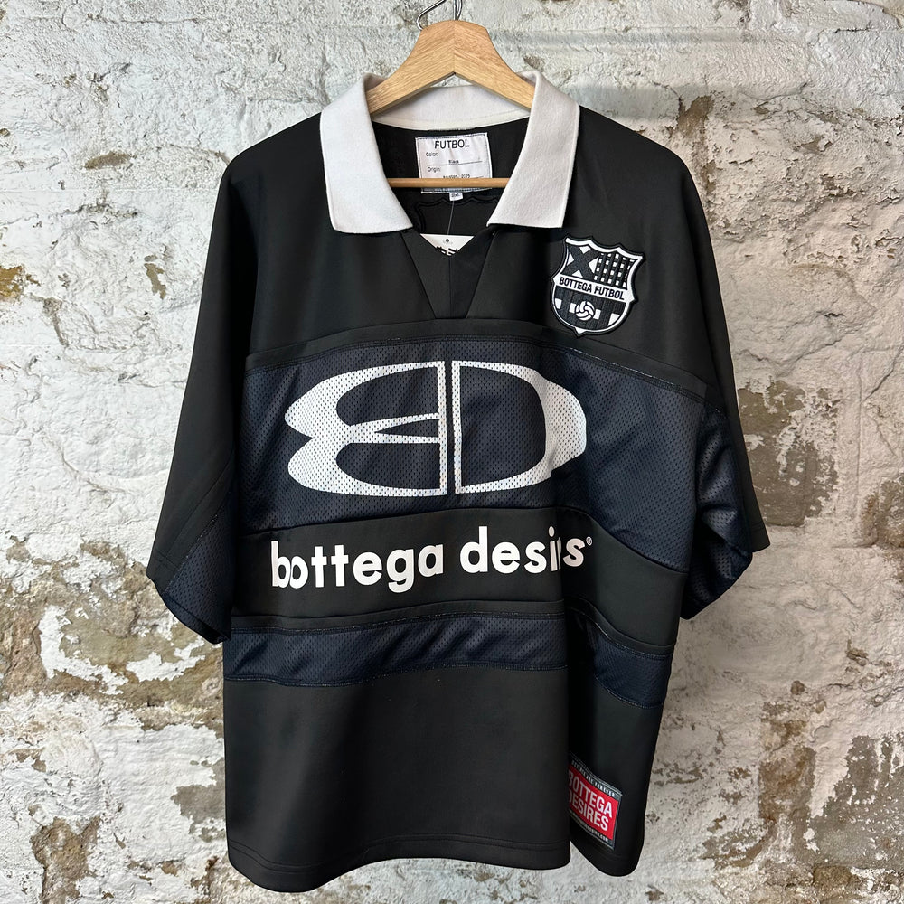 Bottega Desires Black Futbol Jersey Sz XXL