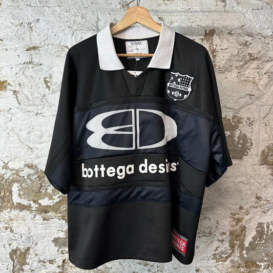 Bottega Desires Black Futbol Jersey Sz XXL