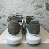 Alexander Mcqueen Gray Suede Tab White Sneaker Sz 10 (43)