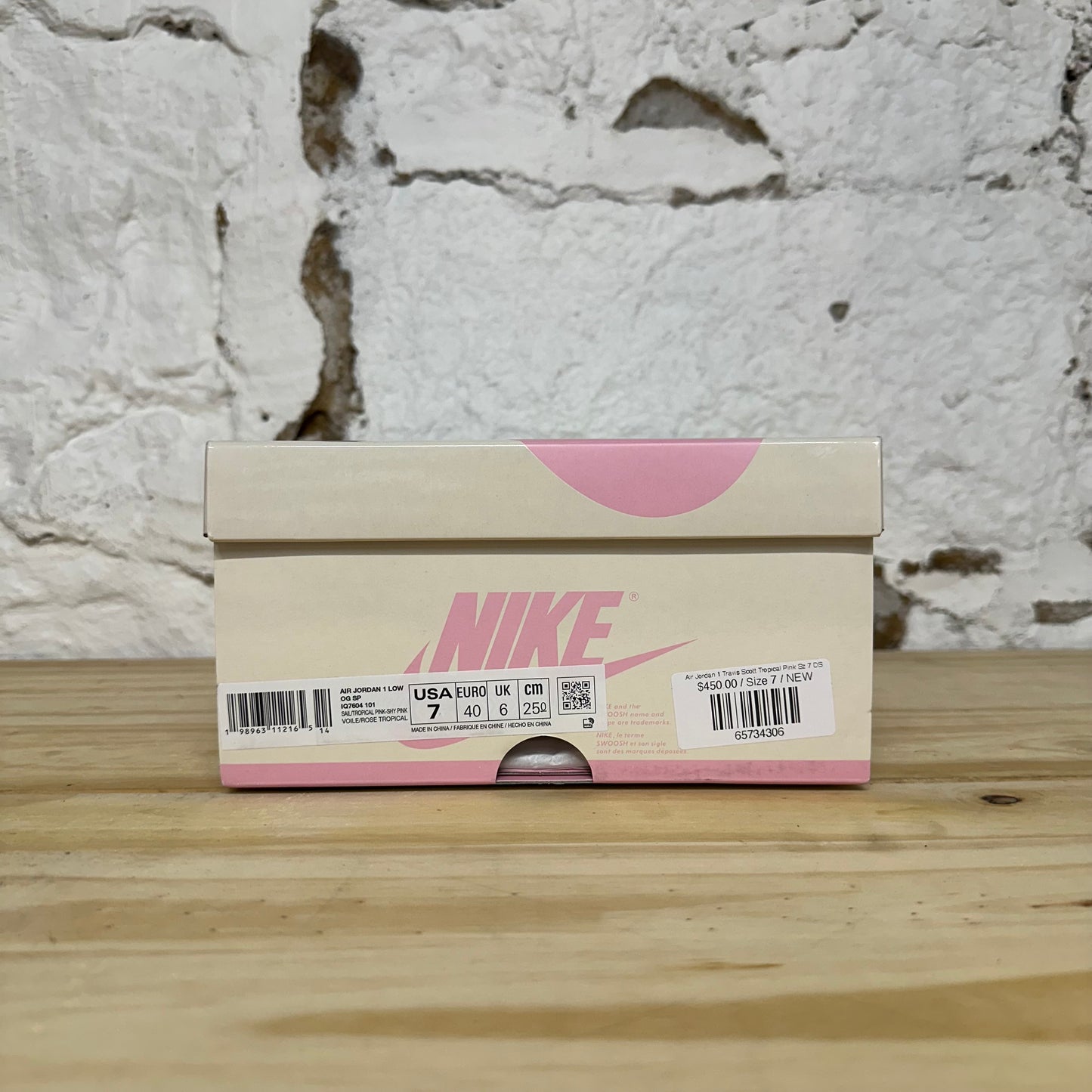 Air Jordan 1 Low Travis Scott Tropical Pink Sz 7 DS