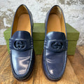 Gucci Interlocking GG Blue Loafer Sz 11.5