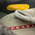 Prada Americas Cup Vintage Yellow Leather Grey Sneaker Sz 9