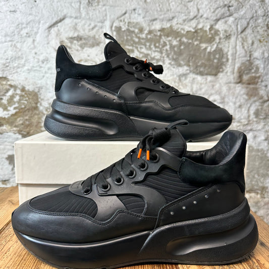 Alexander Mcqueen Triple Black Nappa Joey Sneaker Sz 12 (45)