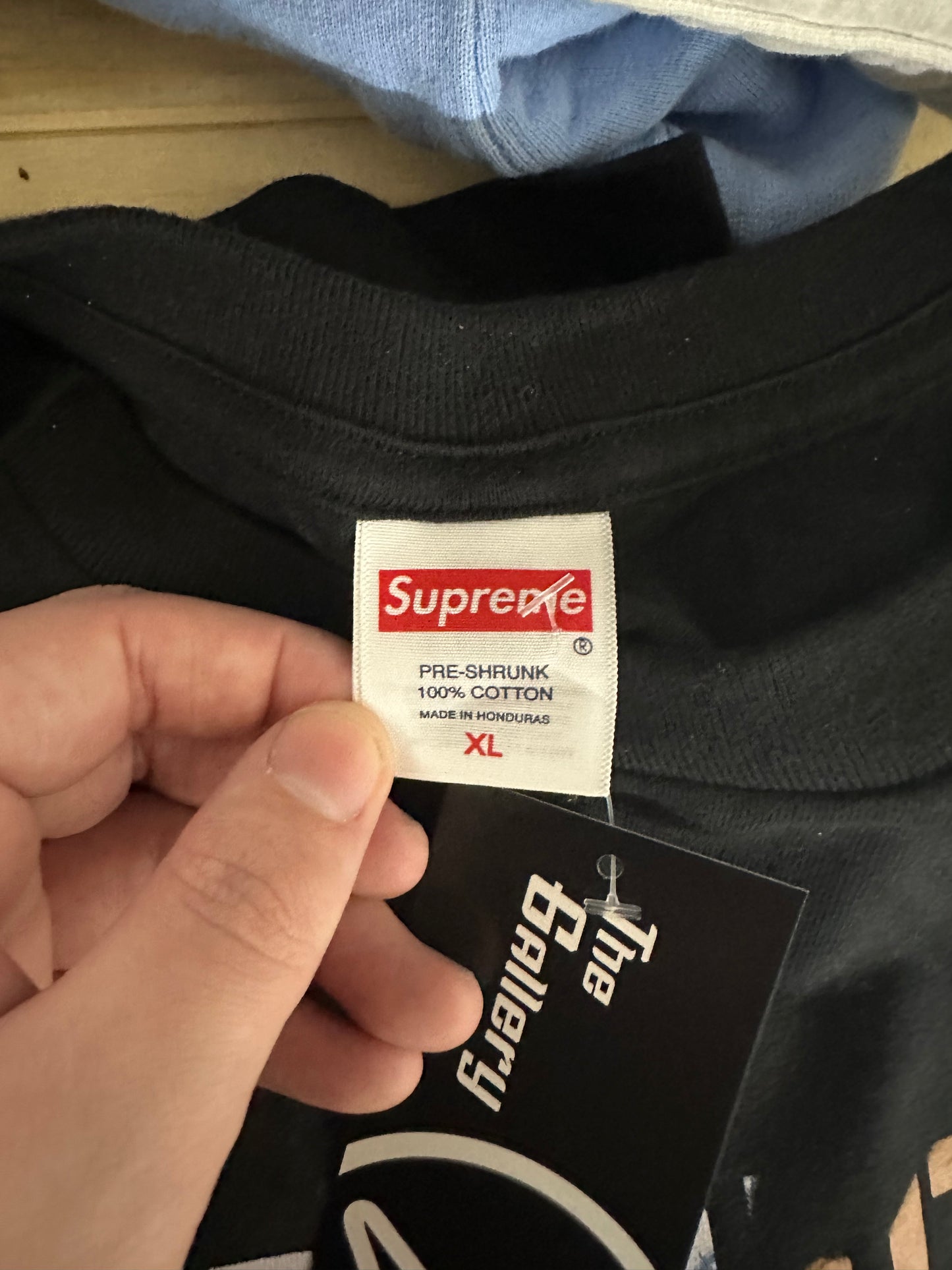 Supreme Collegiate Logo Black T-Shirt Sz XL DS