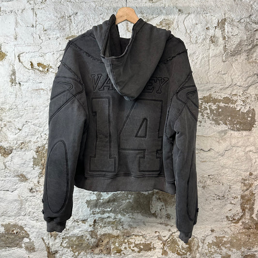 Vale Armor Zip Up Hoodie Gray Sz M