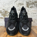 Prada Triple Black White Tab Platform Sneaker Sz 10