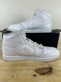 Air Jordan 1 Mid Triple White Sz 11