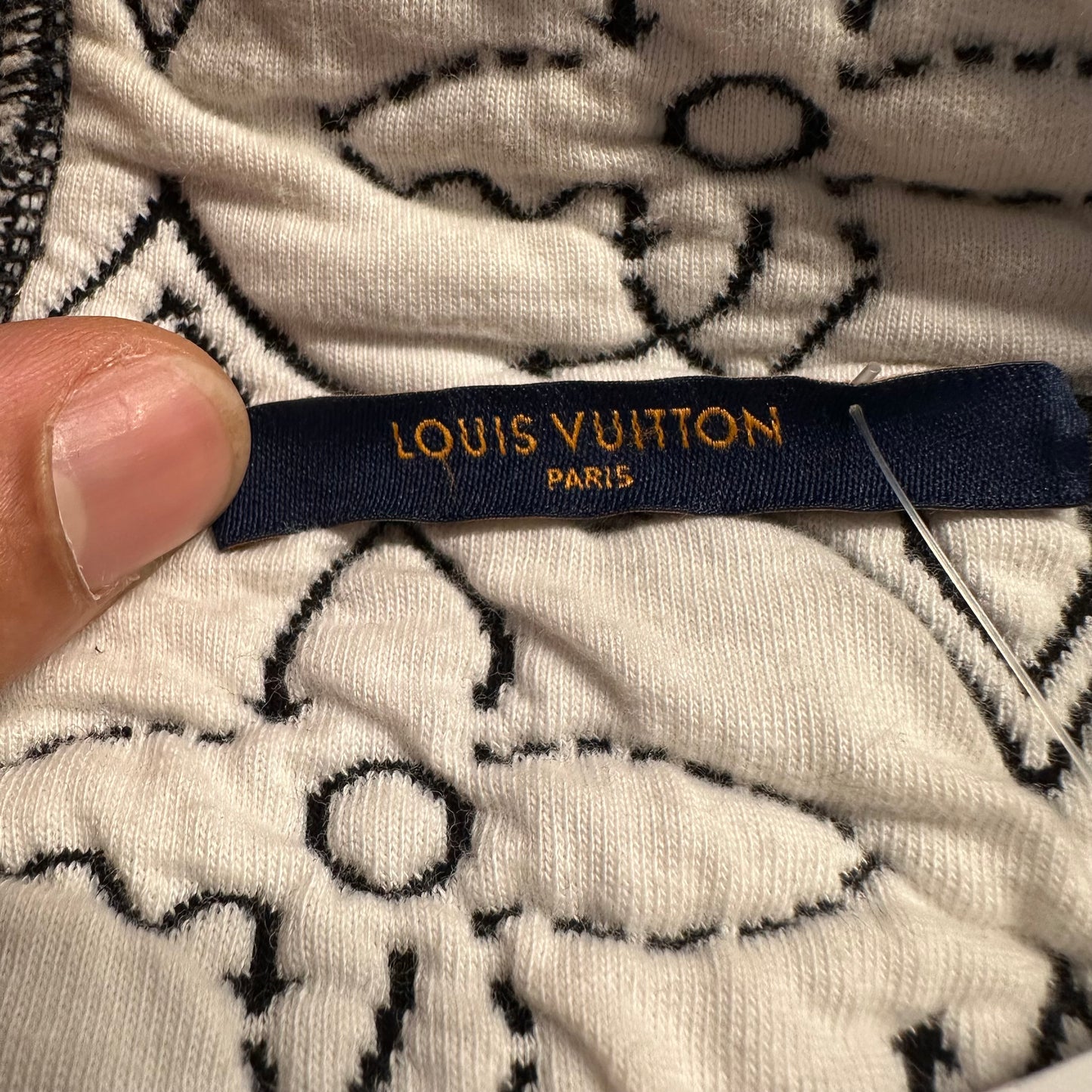 Louis Vuitton NBA White Flower Quilted Jacket Black Sz L
