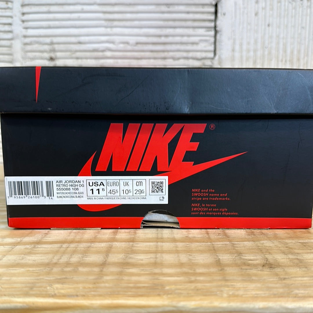 Air Jordan 1 High Bleached Coral Sz 11.5