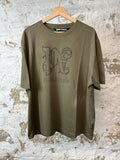 Palm Angels Olive PA Embroidered T-shirt Sz XL