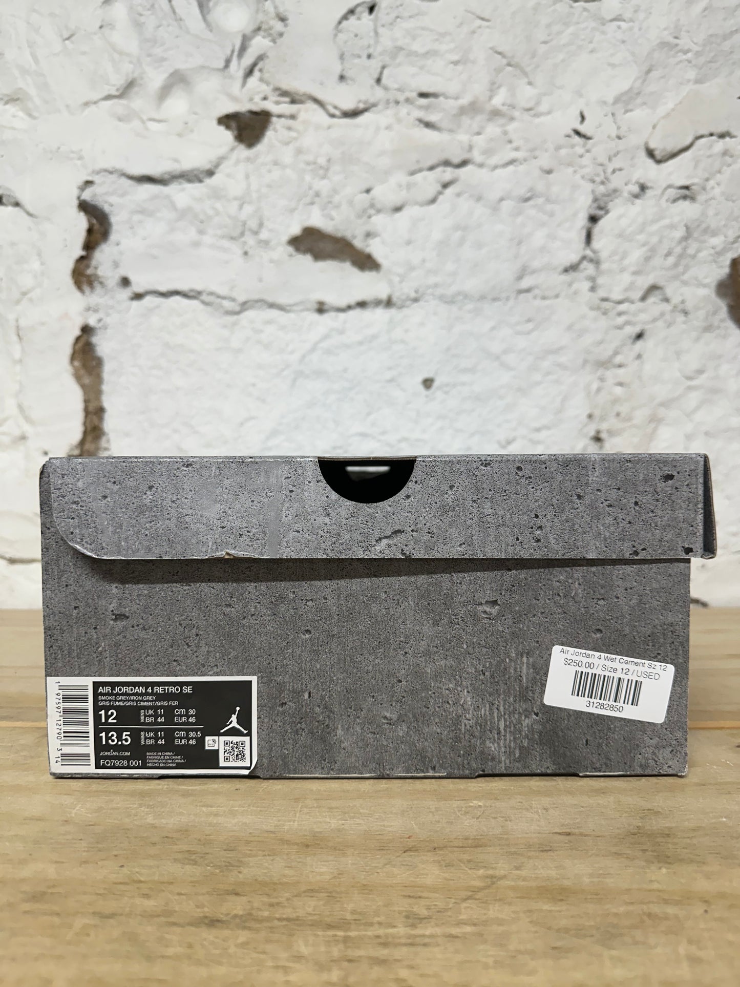 Air Jordan 4 Wet Cement Sz 12