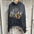 Vale Flame Snake Grey Hoodie Sz XXL DS