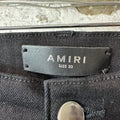 Amiri Chrome Stagger Black Denim Jeans Sz 30