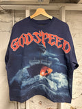 Godspeed Ship T-shirt Navy Sz S