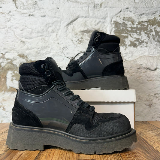 Off White High Floating Arrows Black Boot Sz 9 (42)