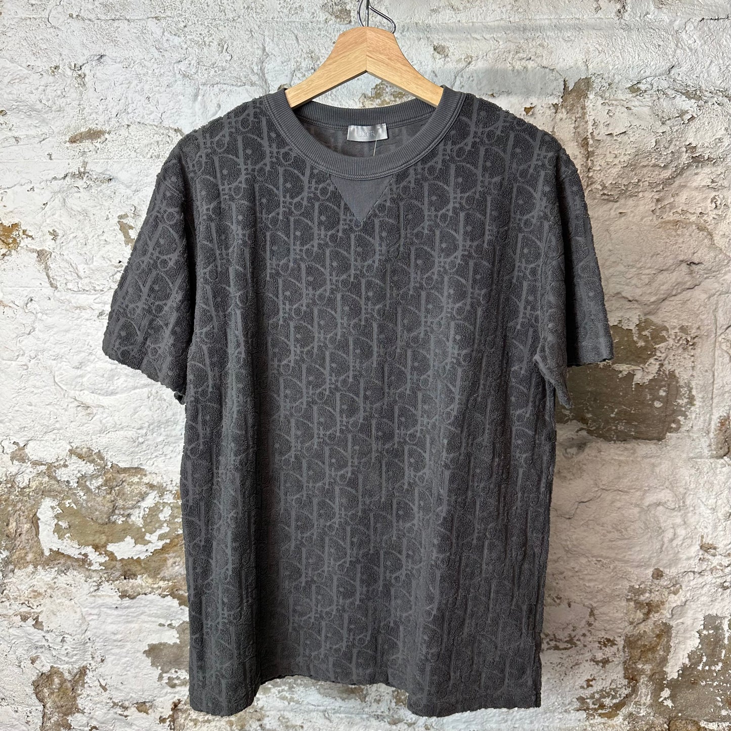 Dior Towel Monogram Grey T-Shirt Sz S