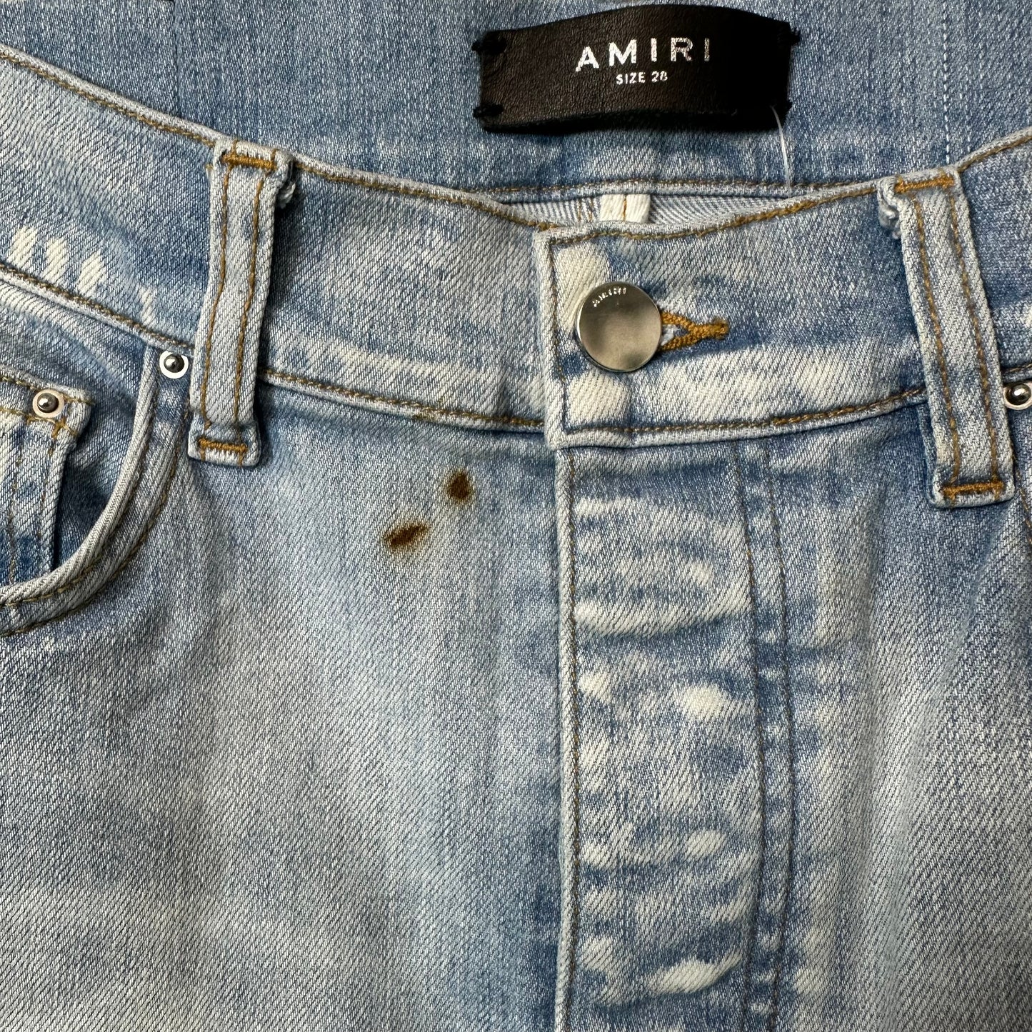 Amiri Plain Light Blue Flare Denim Jeans Sz 28