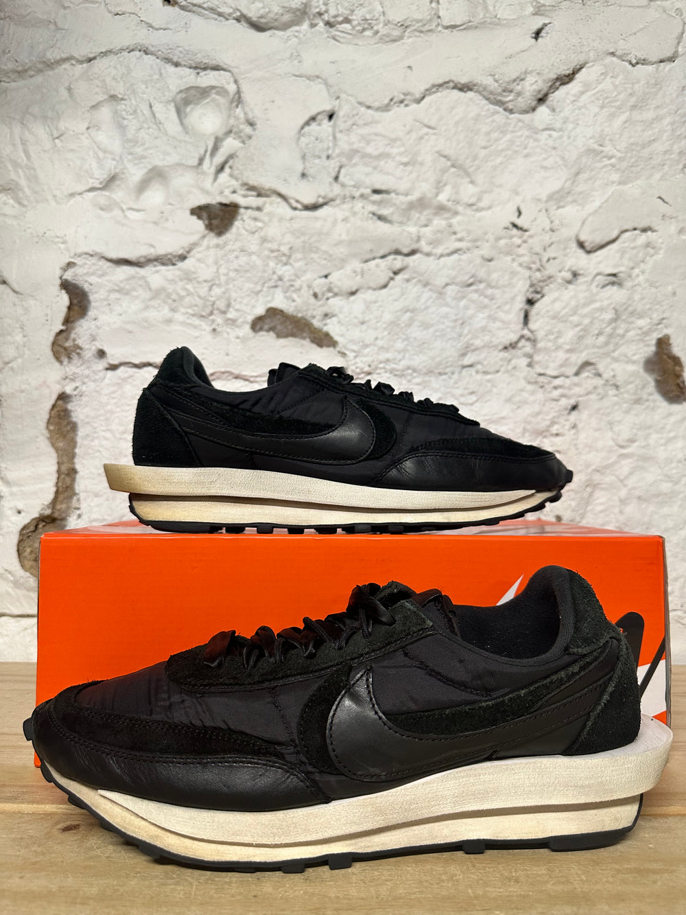 Nike LD Waffle Sacai Black Nylon Sz 12