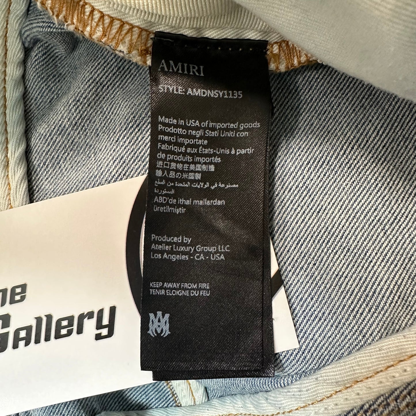 Amiri MX1 Green Suede Blue Denim Jeans Sz 28