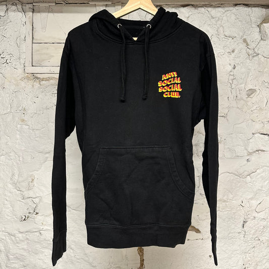 Anti Social Social Club Red Yellow Black Hoodie Sz M
