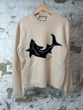 Gucci Shark Pink Cream Sweater Sz S