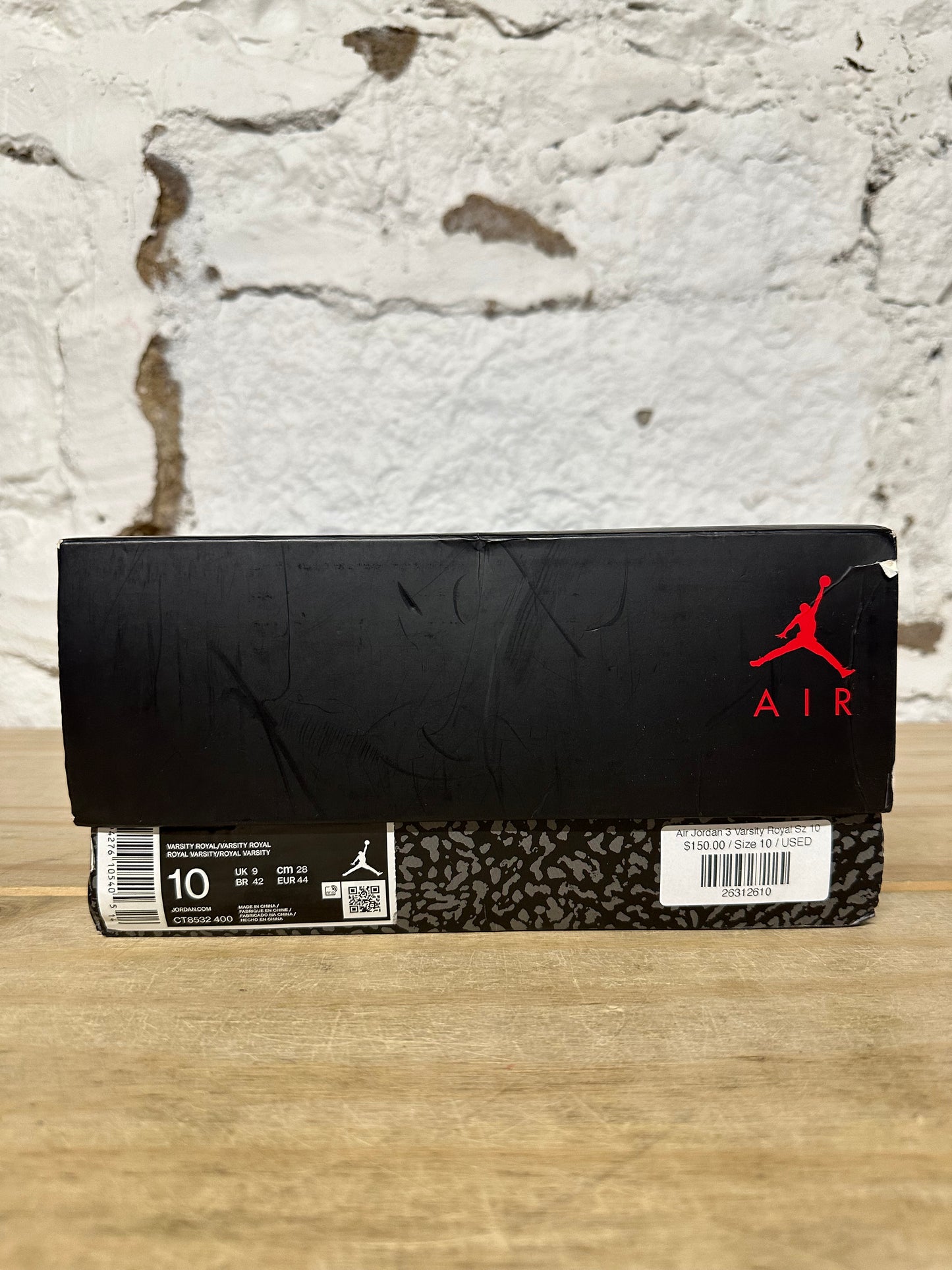 Air Jordan 3 Varsity Royal Sz 10