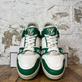 Louis Vuitton Green White Trainer Sneaker Sz 11.5 (10LV)