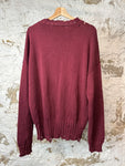 Marni Burgundy Small Neck Spellout Sweater Sz L (50)