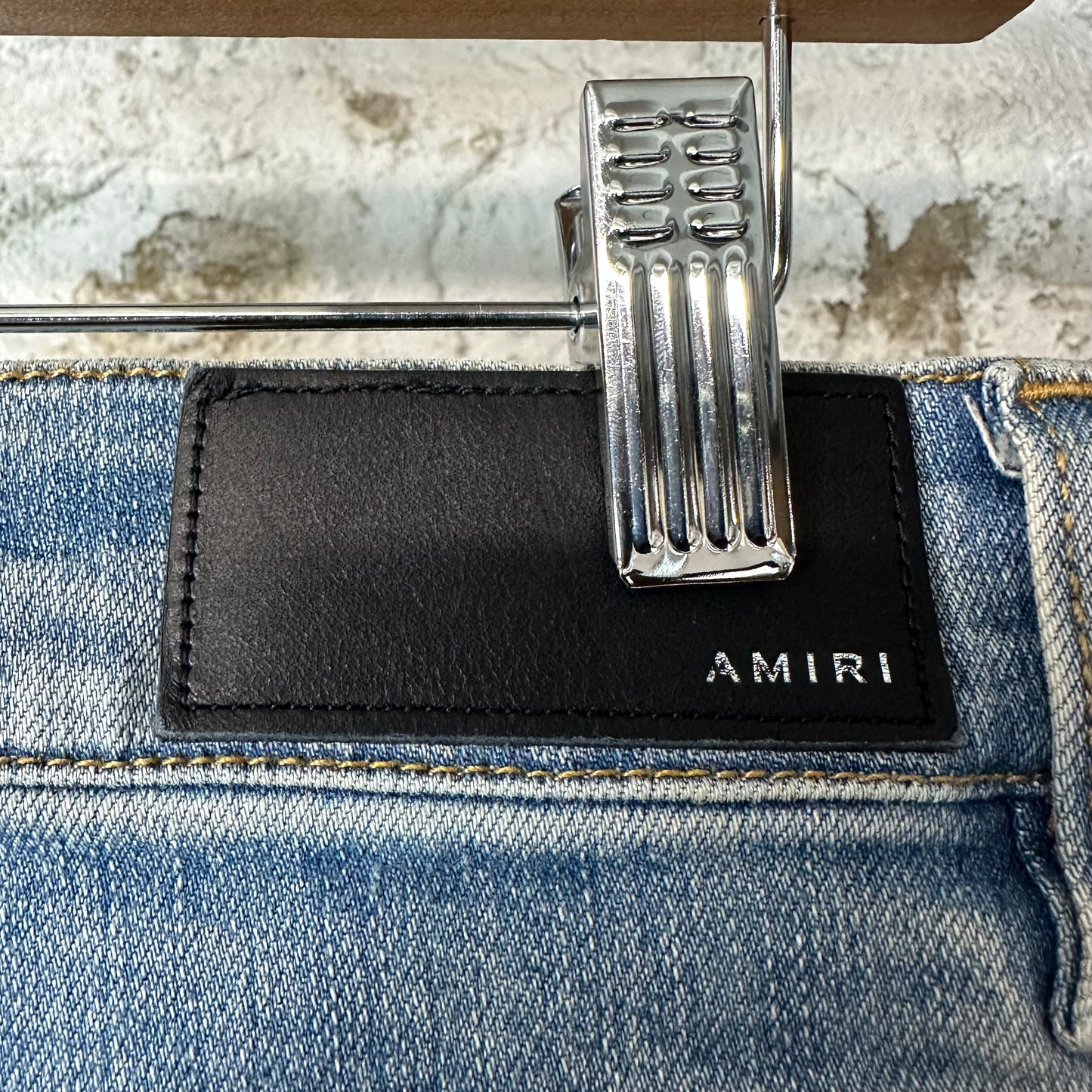 Amiri MX1 Blue Paisley Blue Denim Jeans Sz 29