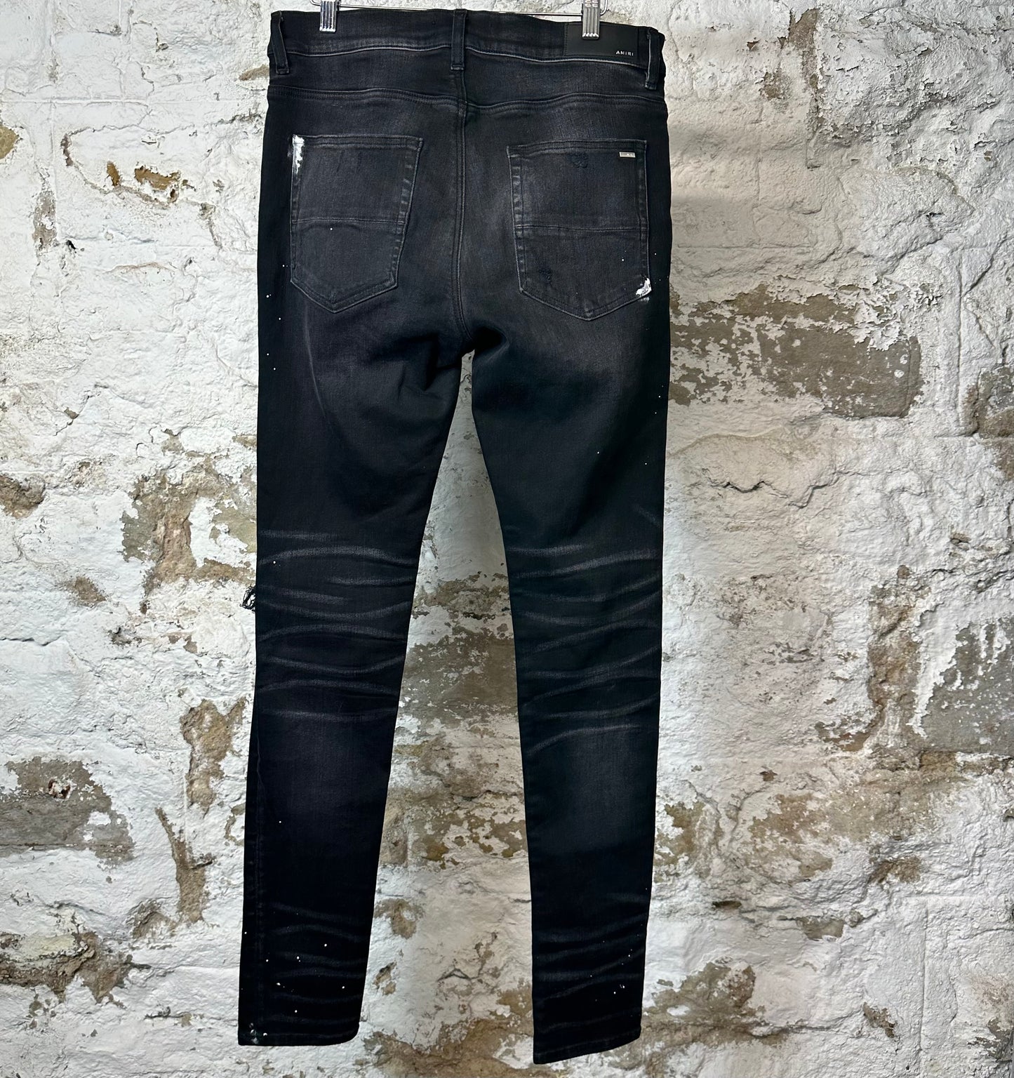Amiri MX1 Brown Plaid Black Denim Jeans Sz 34