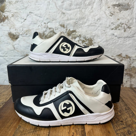 Gucci Black White Trainer Low Sz 6