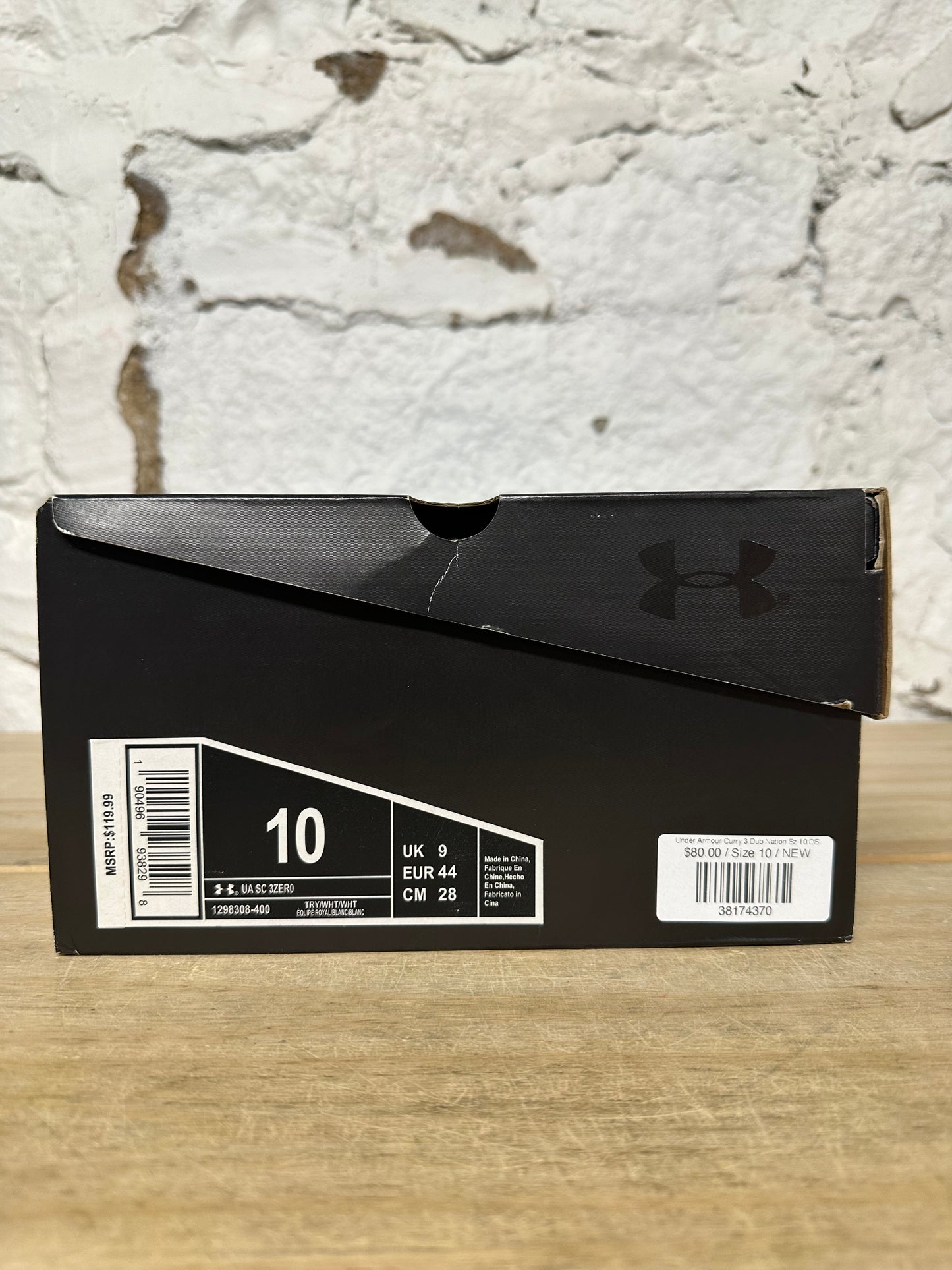 Under Armour Curry 3 Dub Nation Sz 10 DS