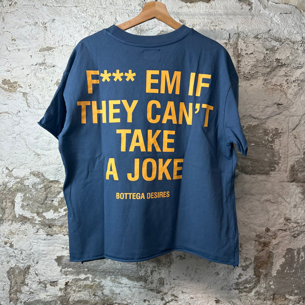 Bottega Desires F*** Em Blue T-Shirt Sz M