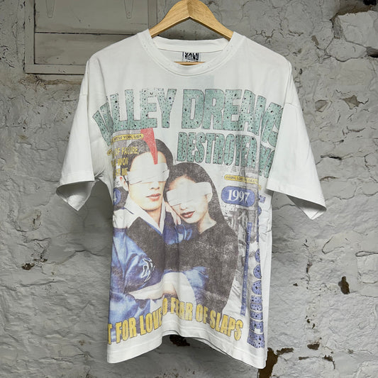 Vale Robot Bling White T-Shirt Sz L