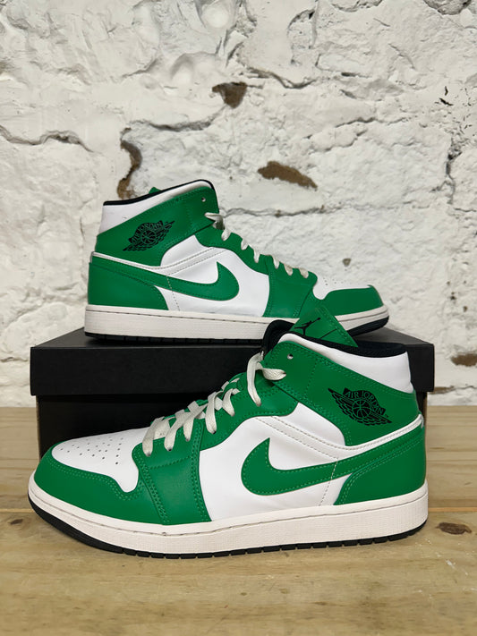 Air Jordan 1 Mid Lucky Green Sz 12