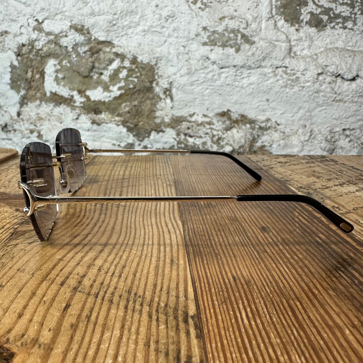 Cartier Gunmetal Gradient Sunglasses W/ Box