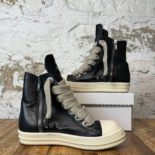 Rick Owens High TVHKB Jumbo Lace Black Milk Sneaker Sz 8.5 (41.5)