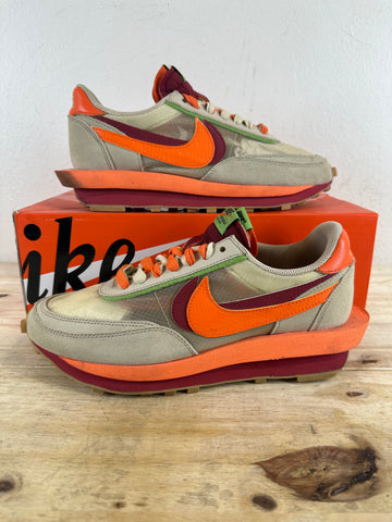 Nike LD Waffle Sacai CLOT Kiss of Death Net Orange Blaze Sz 9