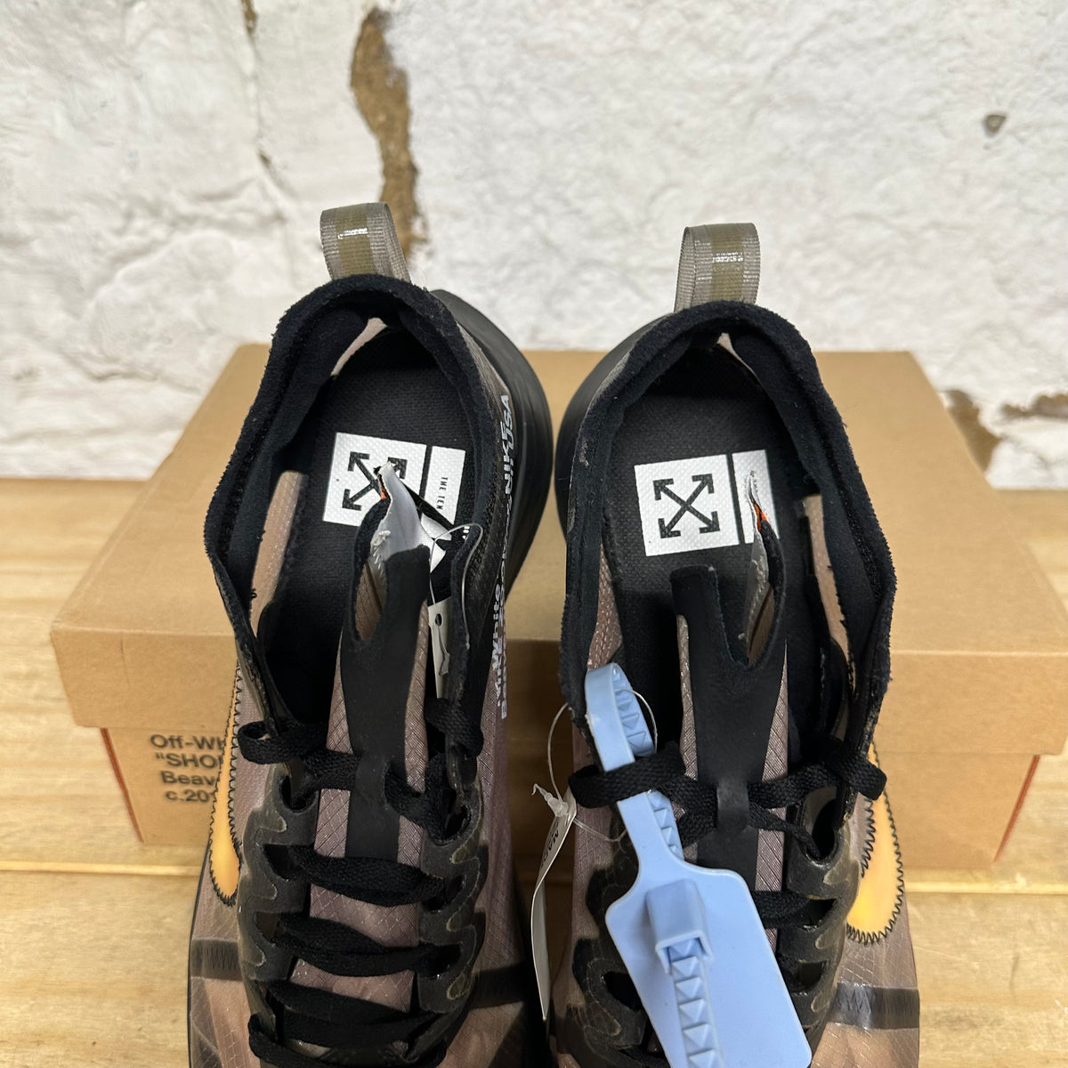 Nike Zoom Fly Off-White Black Silver Sz 10.5