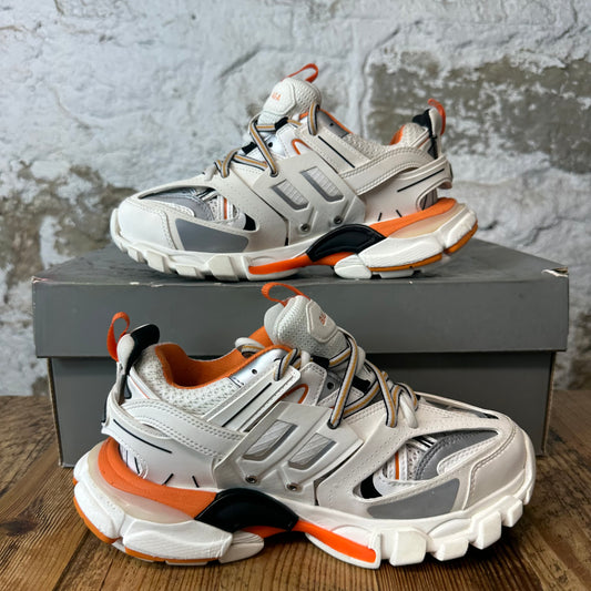 Balenciaga Track Runner White Black Orange Sneaker Sz 5 (37)