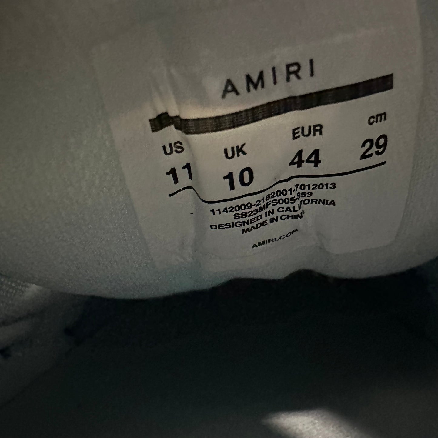 Amiri Navy Skeleton Light Blue White Cream Sneaker Sz 11 (44)