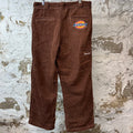 Supreme Dickies Brown Corduroy Pants Sz 34