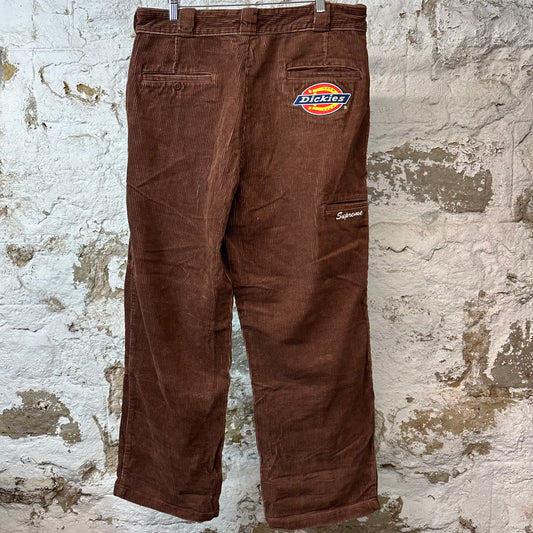 Supreme Dickies Brown Corduroy Pants Sz 34