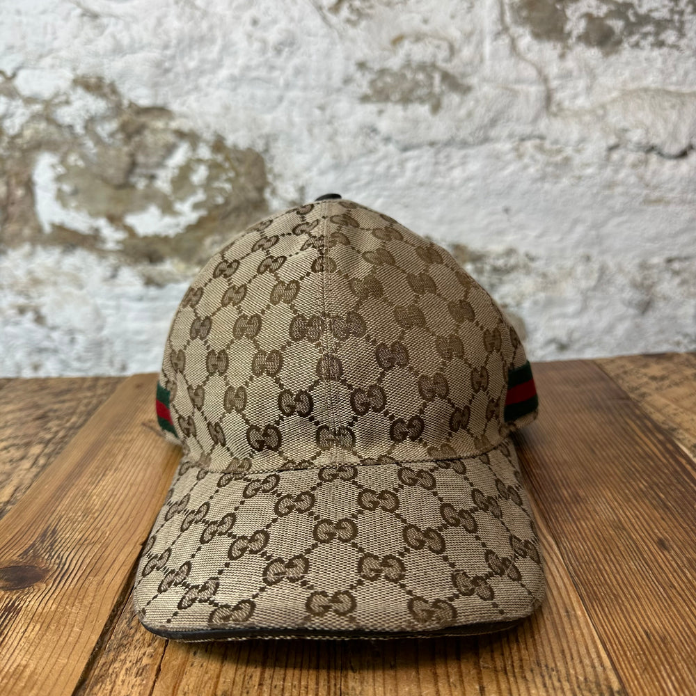 Gucci Tan GG Monogram Hat Sz XXL