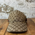 Gucci Tan GG Monogram Hat Sz XXL