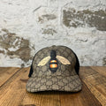 Gucci Canvas GG Monogram Bee Hat Sz XL