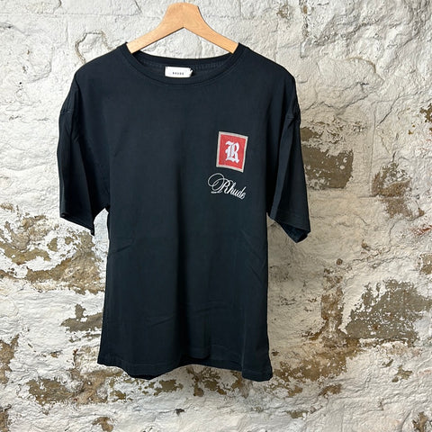 Rhude Red Square T-shirt Navy Sz S