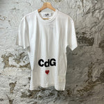 CDG Black Spell T-shirt White Sz L DS