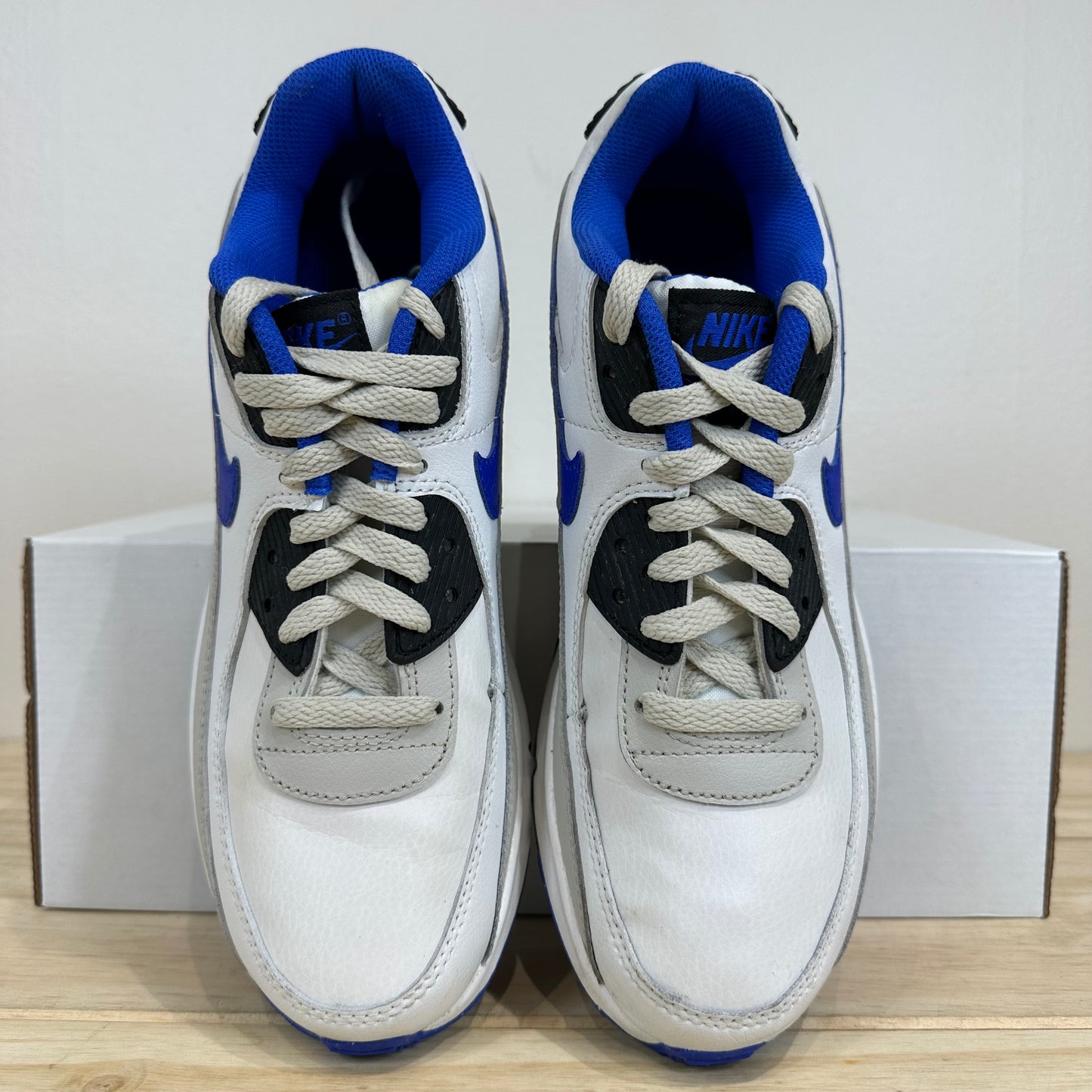 Air Max 90 White Royal Sz 7Y