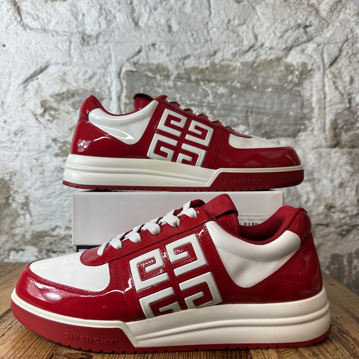 Givenchy G4 Red White Patent Sneaker Sz 13 (46)